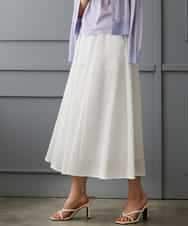 FMHGD05240 MICHEL KLEIN(ミッシェルクラン) [セットアップ対応/リラックスボトム]ワッフルギャザースカート ネイビー