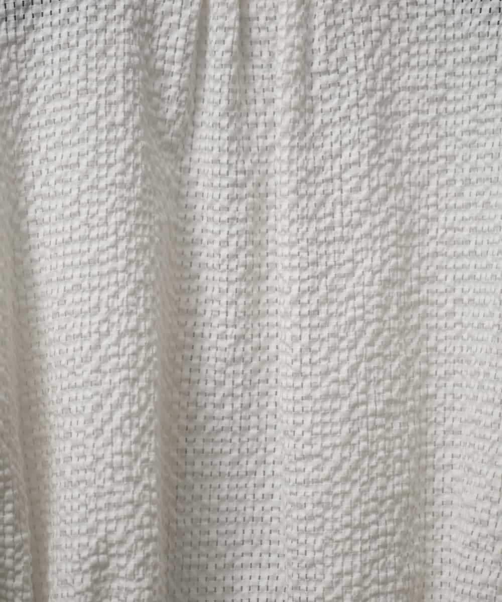 FMHGD05240 MICHEL KLEIN(ミッシェルクラン) [セットアップ対応/リラックスボトム]ワッフルギャザースカート ネイビー