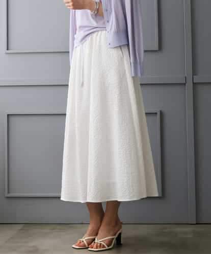 FMHGD05240 MICHEL KLEIN [セットアップ対応/リラックスボトム]ワッフルギャザースカート