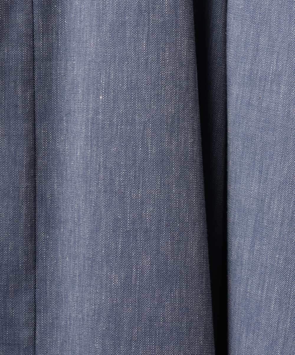 FMHGD08290 MICHEL KLEIN(ミッシェルクラン) デニムライクシャンブレー Aラインスカート ネイビー