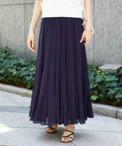 FMHGD10280 MICHEL KLEIN カラーギャザースカート
