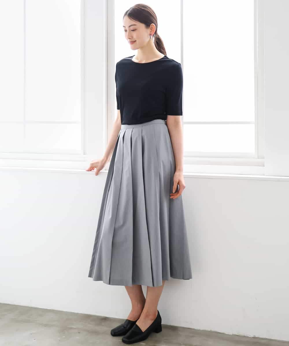 FMHGD12330 MICHEL KLEIN(ミッシェルクラン) [セットアップ対応]プリーツスカート カーキ