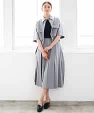 FMHGD12330 MICHEL KLEIN(ミッシェルクラン) [セットアップ対応]プリーツスカート カーキ