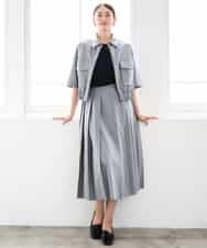 FMHGD12330 MICHEL KLEIN(ミッシェルクラン) [セットアップ対応]プリーツスカート カーキ