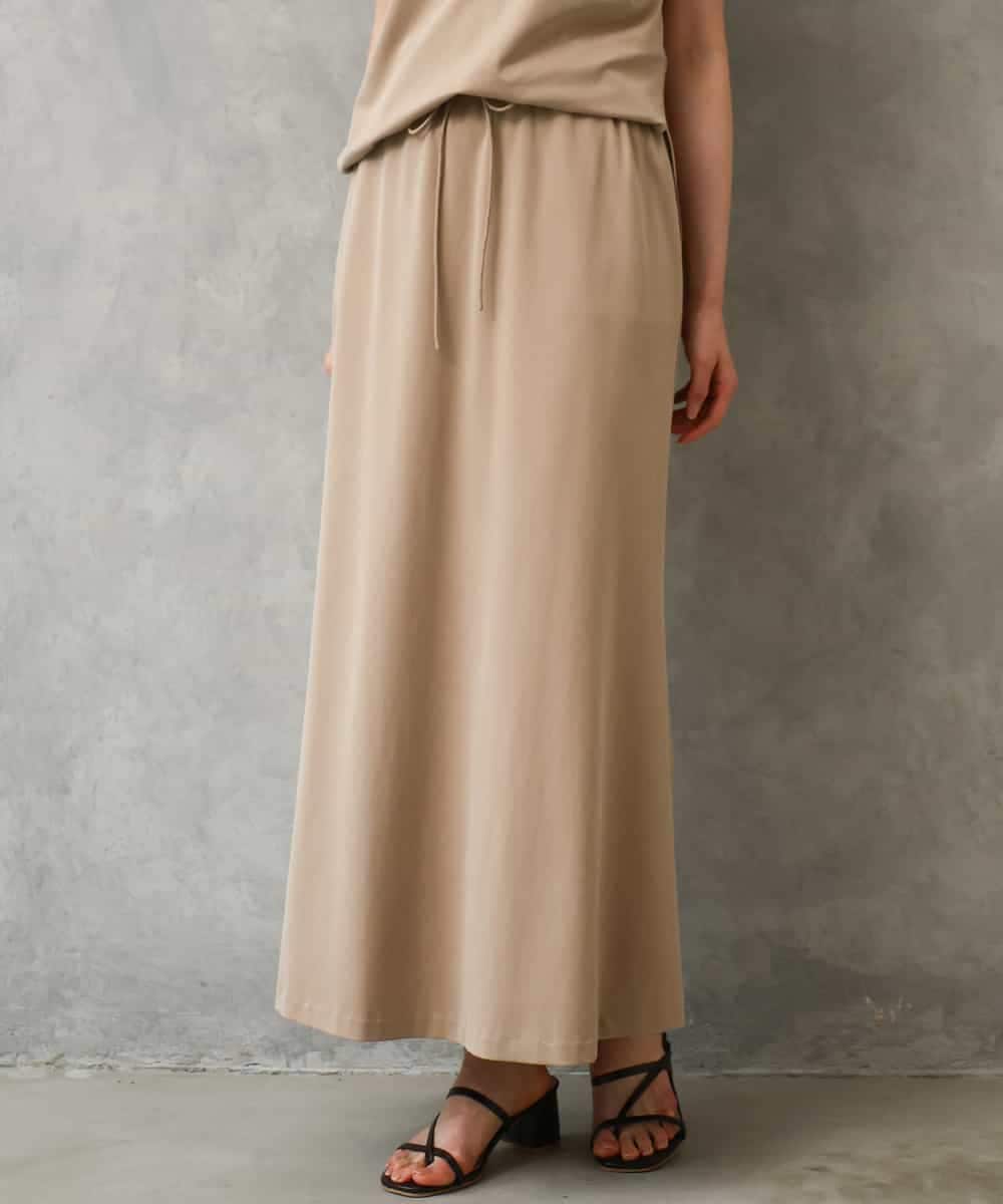 FMHGD15290 MICHEL KLEIN [セットアップ対応/リラックスボトム]ヴィンテージサテンフレアスカート