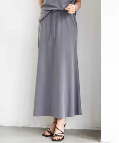 FMHGD15290 MICHEL KLEIN [セットアップ対応]ヴィンテージサテンフレアスカート