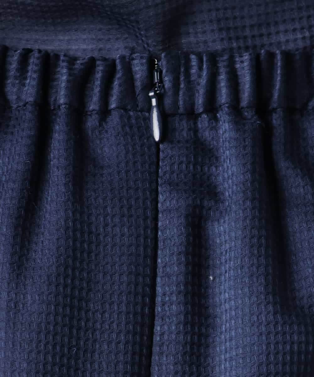 FMHGE10370 MICHEL KLEIN(ミッシェルクラン) [セットアップ対応]ライトワッフルタックフレアスカート ネイビー