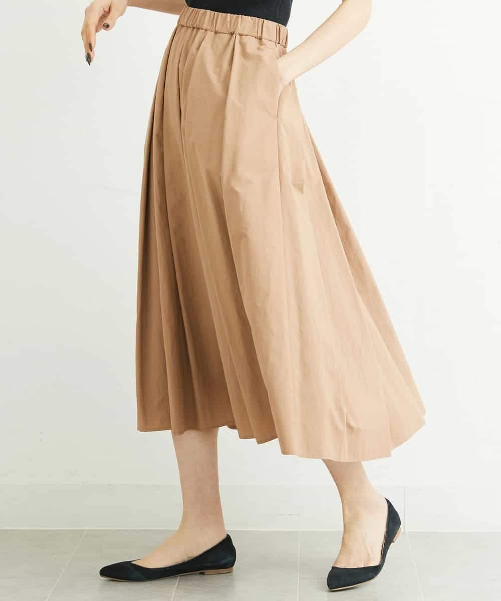 FMHGS30200 MICHEL KLEIN(ミッシェルクラン) [ウエストゴム]タスランギャザースカート テラコッタ(83)