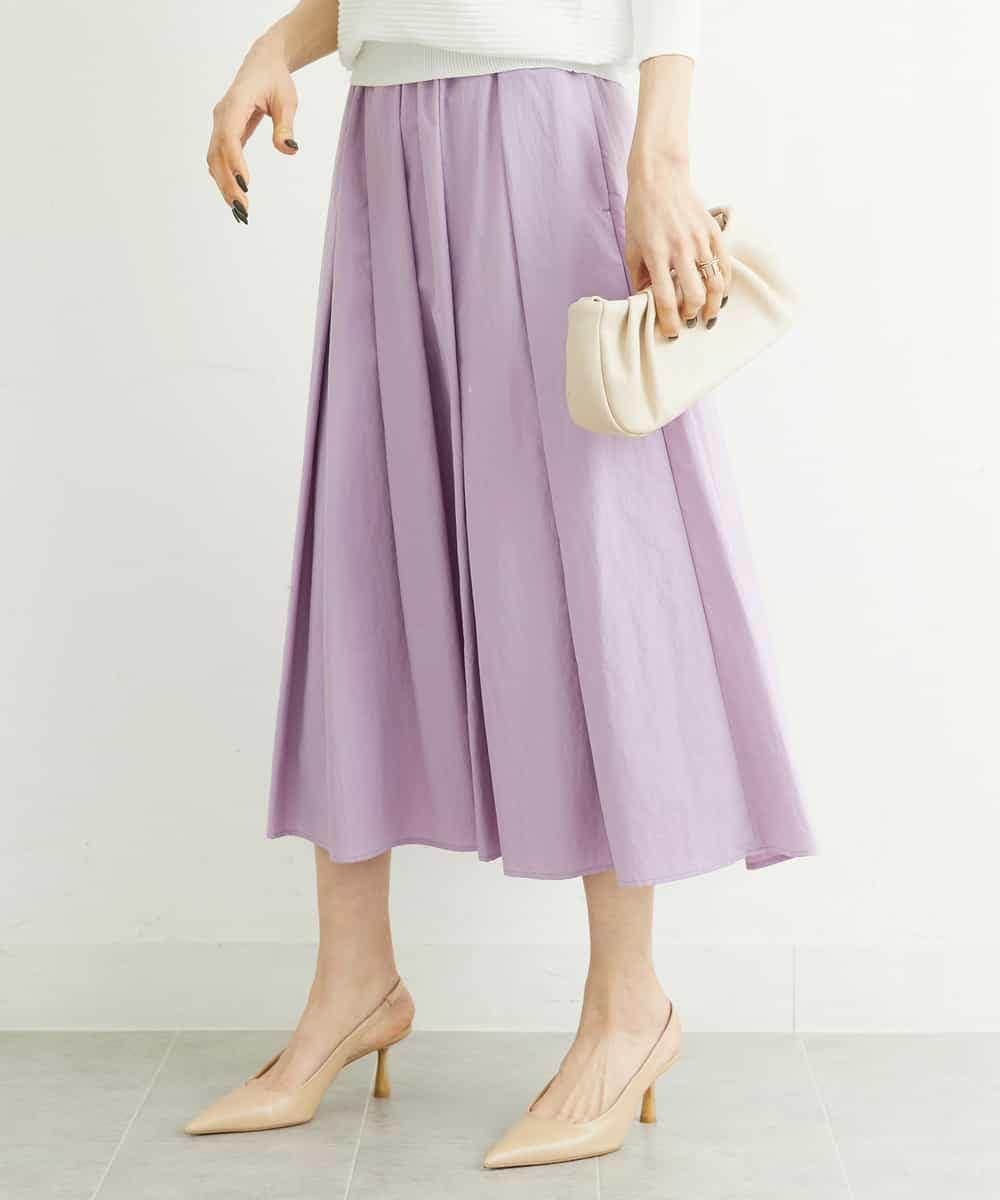 FMHGS30200 MICHEL KLEIN(ミッシェルクラン) [ウエストゴム]タスランギャザースカート テラコッタ(83)