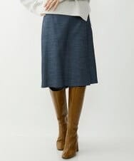 FMHGS35230 MICHEL KLEIN(ミッシェルクラン) デニムライクラップデザインキュロット（セットアップ対応） ネイビー(57)