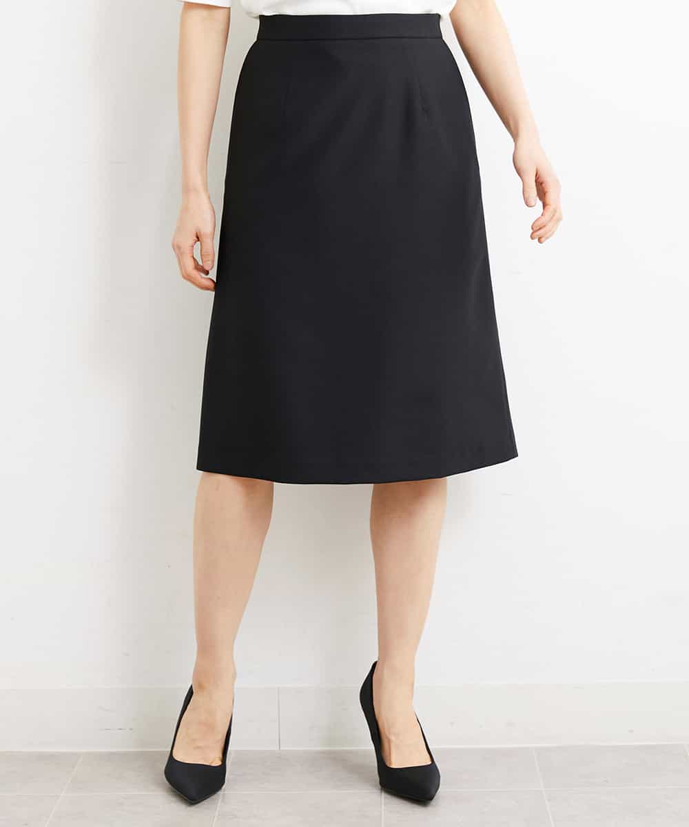 FMHGS42190 MICHEL KLEIN(ミッシェルクラン) [PLUS JACKET]バランサーキュラー(R)セミフレアスカート（セットアップ対応） ブラック(94)