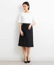FMHGS42190 MICHEL KLEIN(ミッシェルクラン) [PLUS JACKET]バランサーキュラー(R)セミフレアスカート（セットアップ対応） ブラック(94)