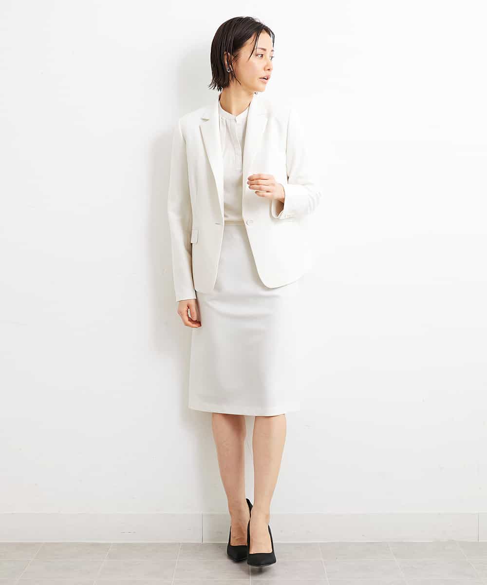 FMHGS42190 MICHEL KLEIN(ミッシェルクラン) [PLUS JACKET]バランサーキュラー(R)セミフレアスカート（セットアップ対応） ブラック(94)