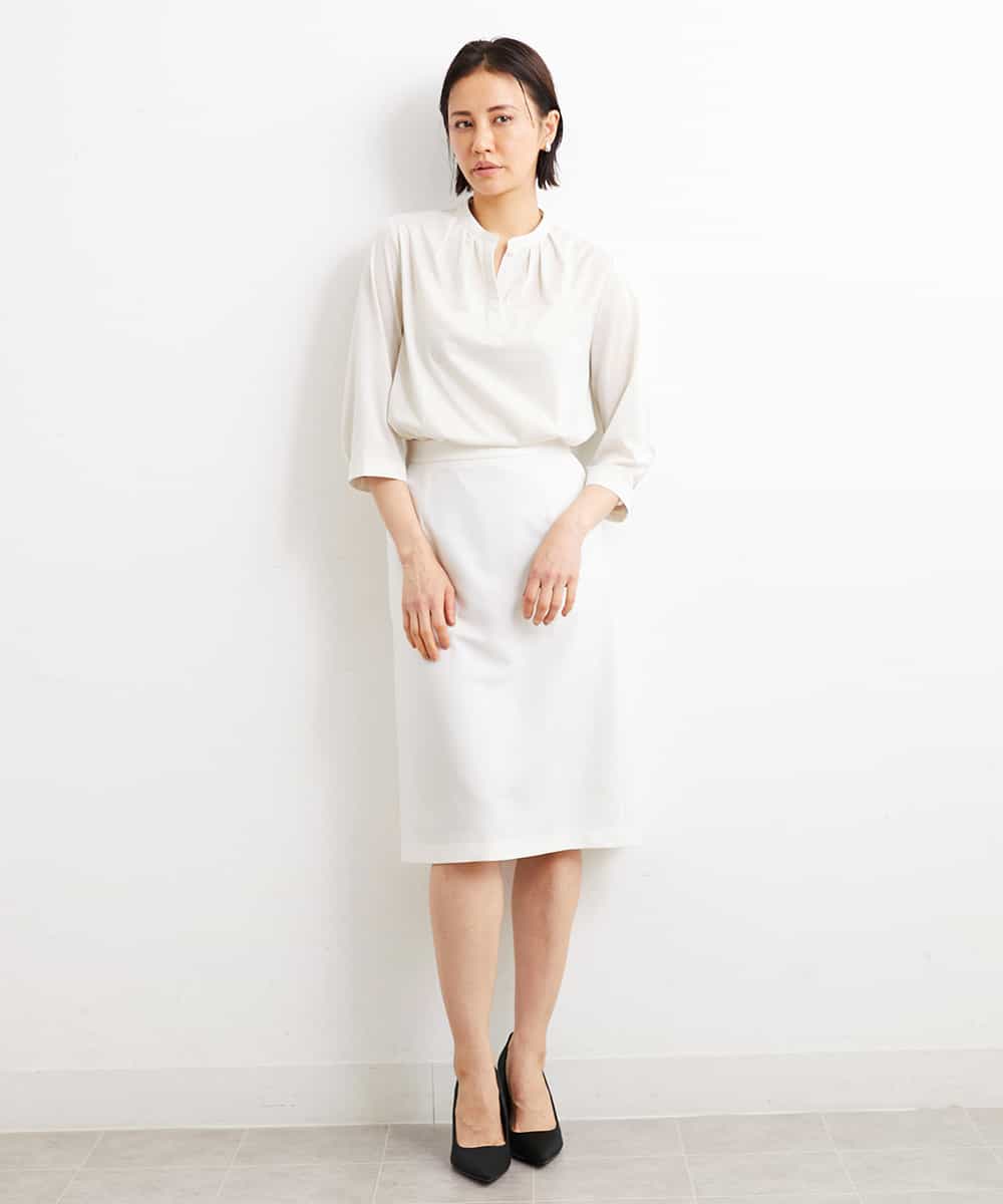 FMHGS42190 MICHEL KLEIN(ミッシェルクラン) [PLUS JACKET]バランサーキュラー(R)セミフレアスカート（セットアップ対応） ブラック(94)