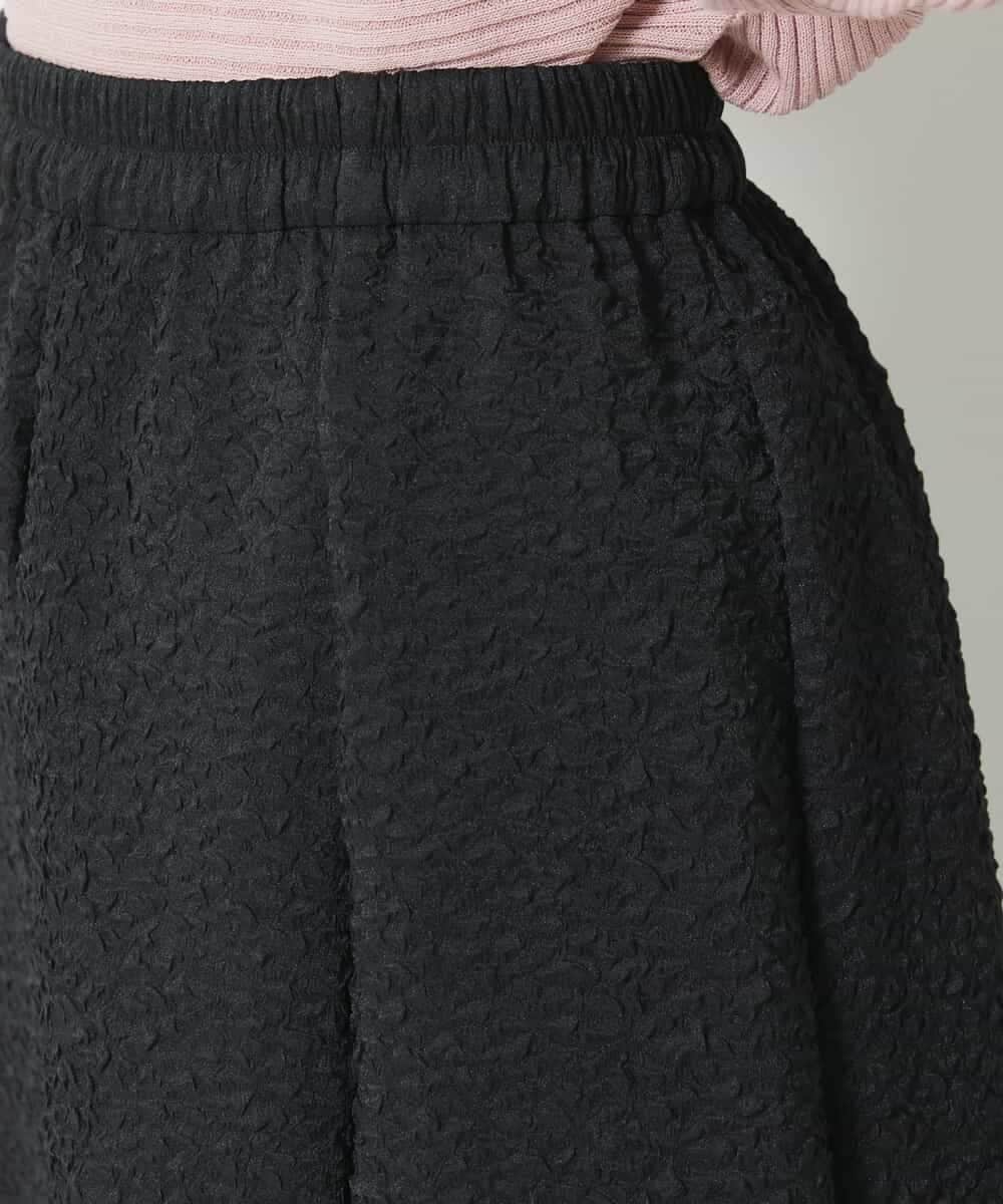 FMHGV29250 MICHEL KLEIN(ミッシェルクラン) シアーオーガンジーエンボスフレアスカート ブラック(94)