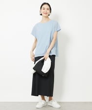 FMHGV32190 MICHEL KLEIN(ミッシェルクラン) ストレッチポンチストレートスカート グリーン(30)