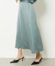 FMHGV39190 MICHEL KLEIN(ミッシェルクラン) ［セットアップ対応］アンティークサテンスカート カーキ(36)