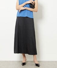 FMHGV39190 MICHEL KLEIN(ミッシェルクラン) ［セットアップ対応］アンティークサテンスカート ブラック(94)