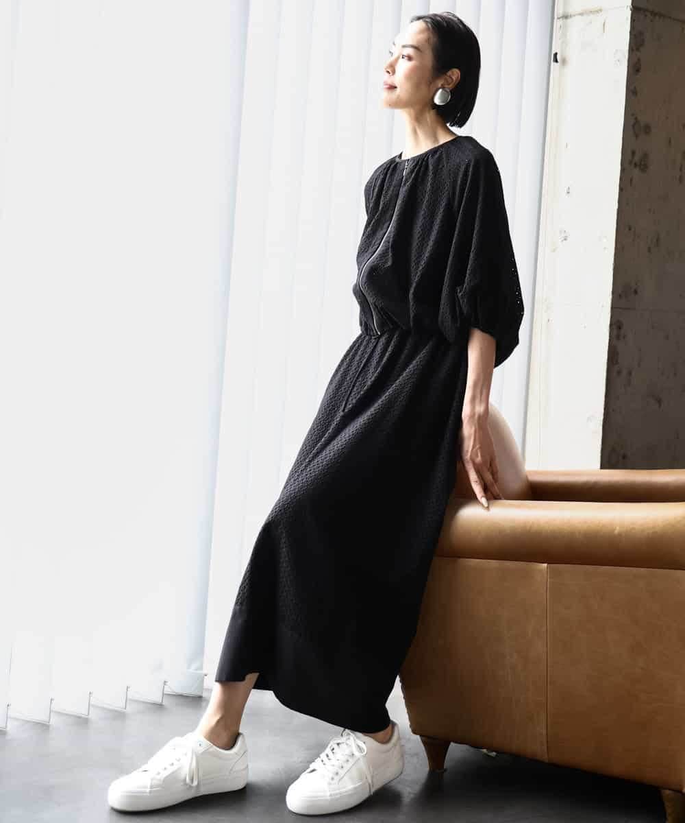 FMHHA18270 MICHEL KLEIN(ミッシェルクラン) [セットアップ対応]エンブロイダリーレーススカート ライトブルー