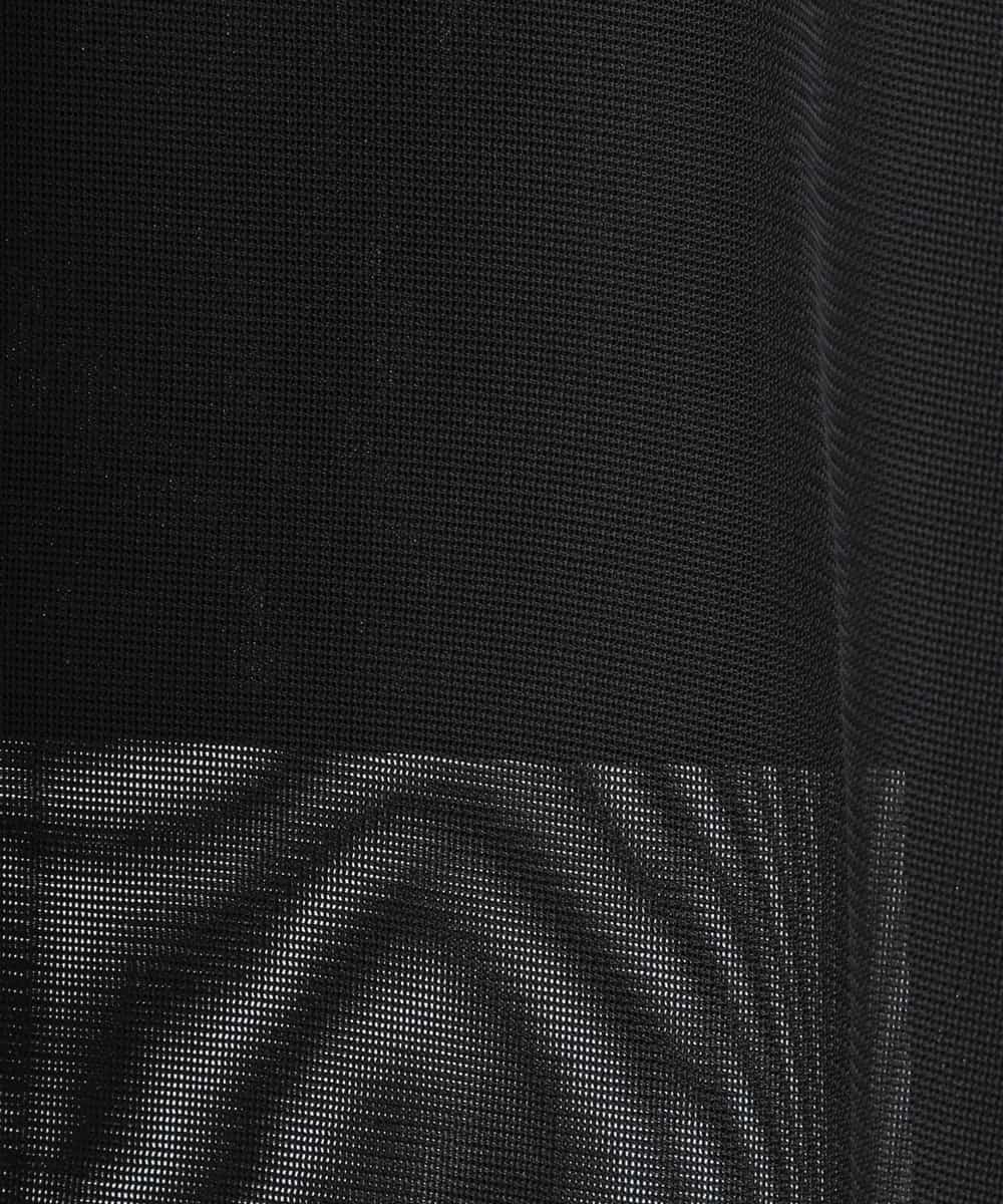 FMHHD04290 MICHEL KLEIN(ミッシェルクラン) [セットアップ対応]メッシュフレアスカート ブラック