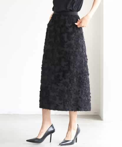 FMHHD05260 MICHEL KLEIN フラワージャカードペンシルスカート