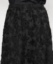 FMHHD05260 MICHEL KLEIN(ミッシェルクラン) フラワージャカードペンシルスカート ブラック