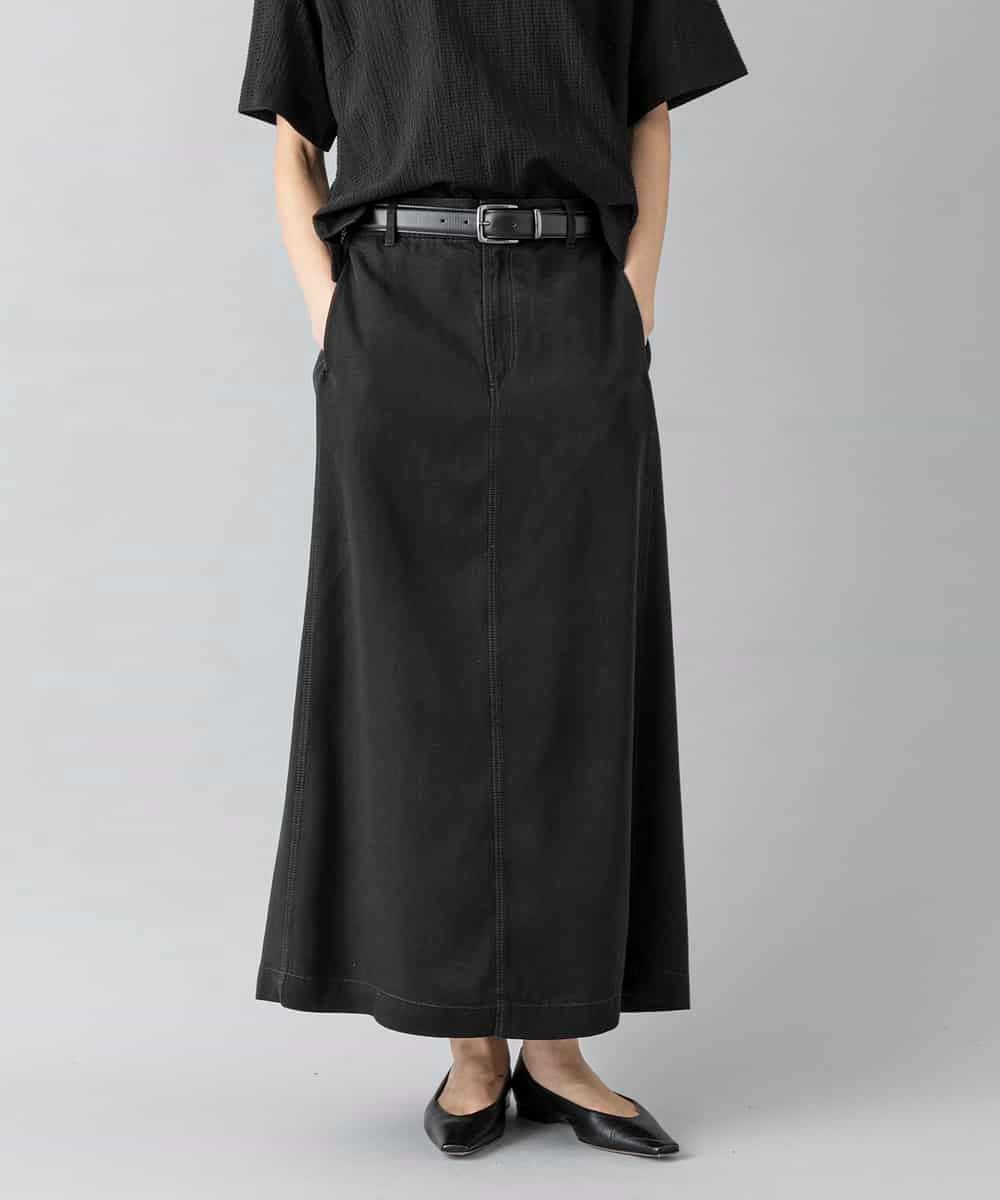 FMHHD18260 MICHEL KLEIN(ミッシェルクラン) ライトデニムスカート ネイビー