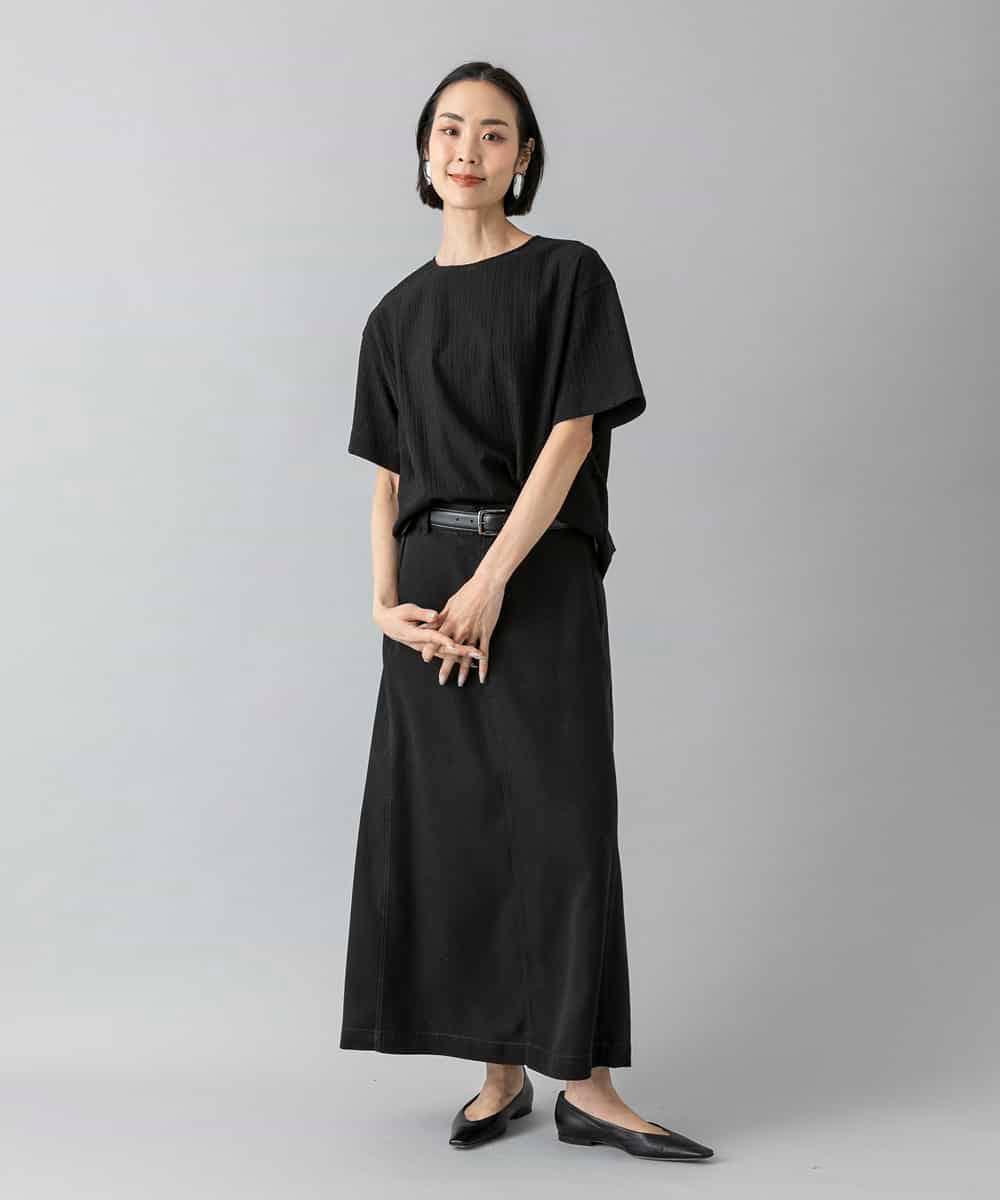 FMHHD18260 MICHEL KLEIN(ミッシェルクラン) ライトデニムスカート ネイビー