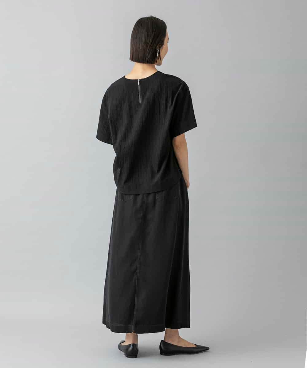 FMHHD18260 MICHEL KLEIN(ミッシェルクラン) ライトデニムスカート ネイビー