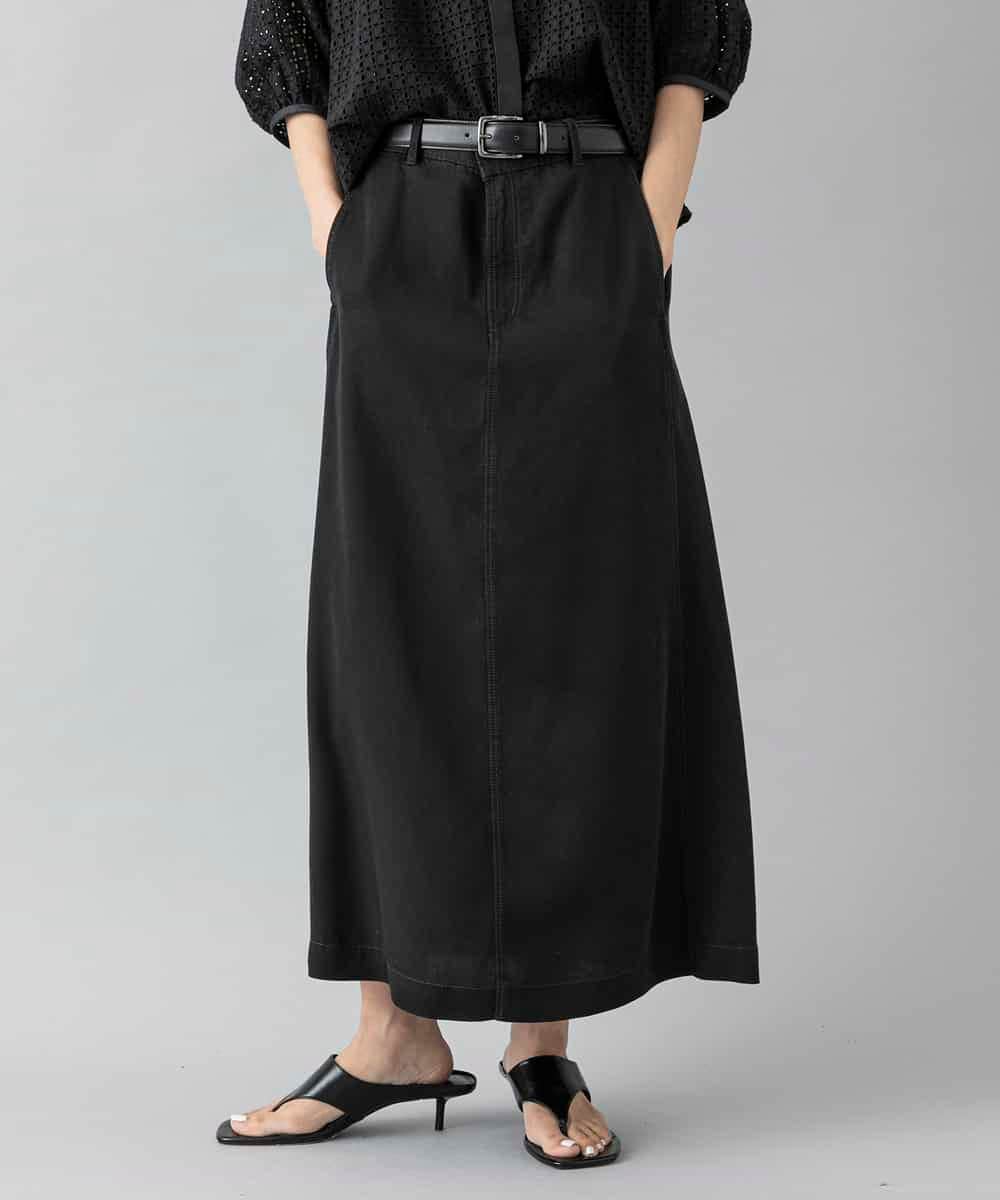 FMHHD18260 MICHEL KLEIN(ミッシェルクラン) ライトデニムスカート ネイビー