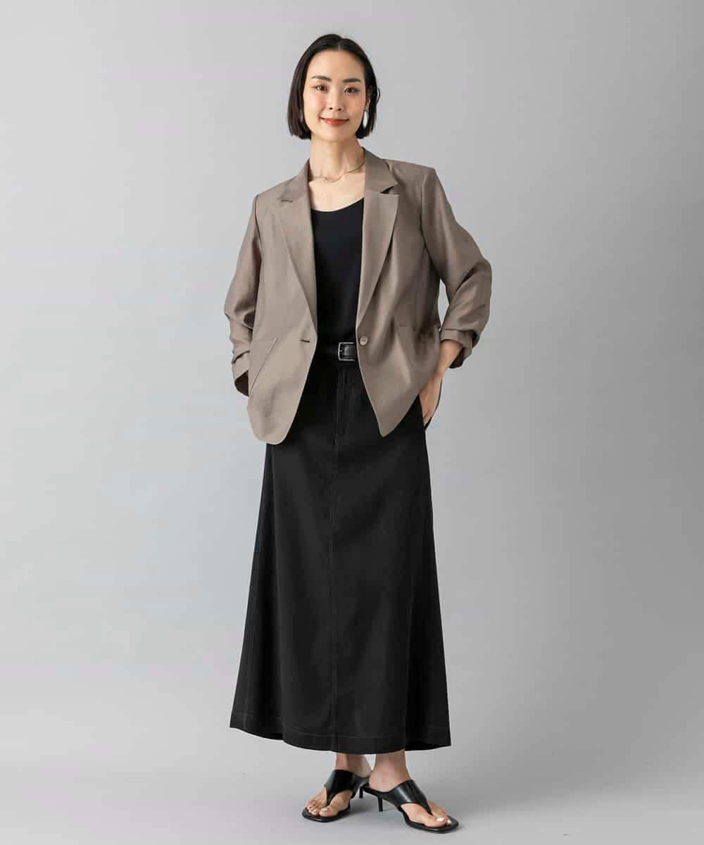 FMHHD18260 MICHEL KLEIN(ミッシェルクラン) ライトデニムスカート ネイビー