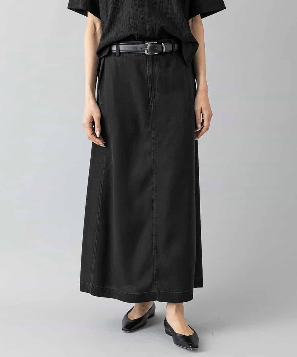 FMHHD18260 MICHEL KLEIN(ミッシェルクラン) ライトデニムスカート ブラック