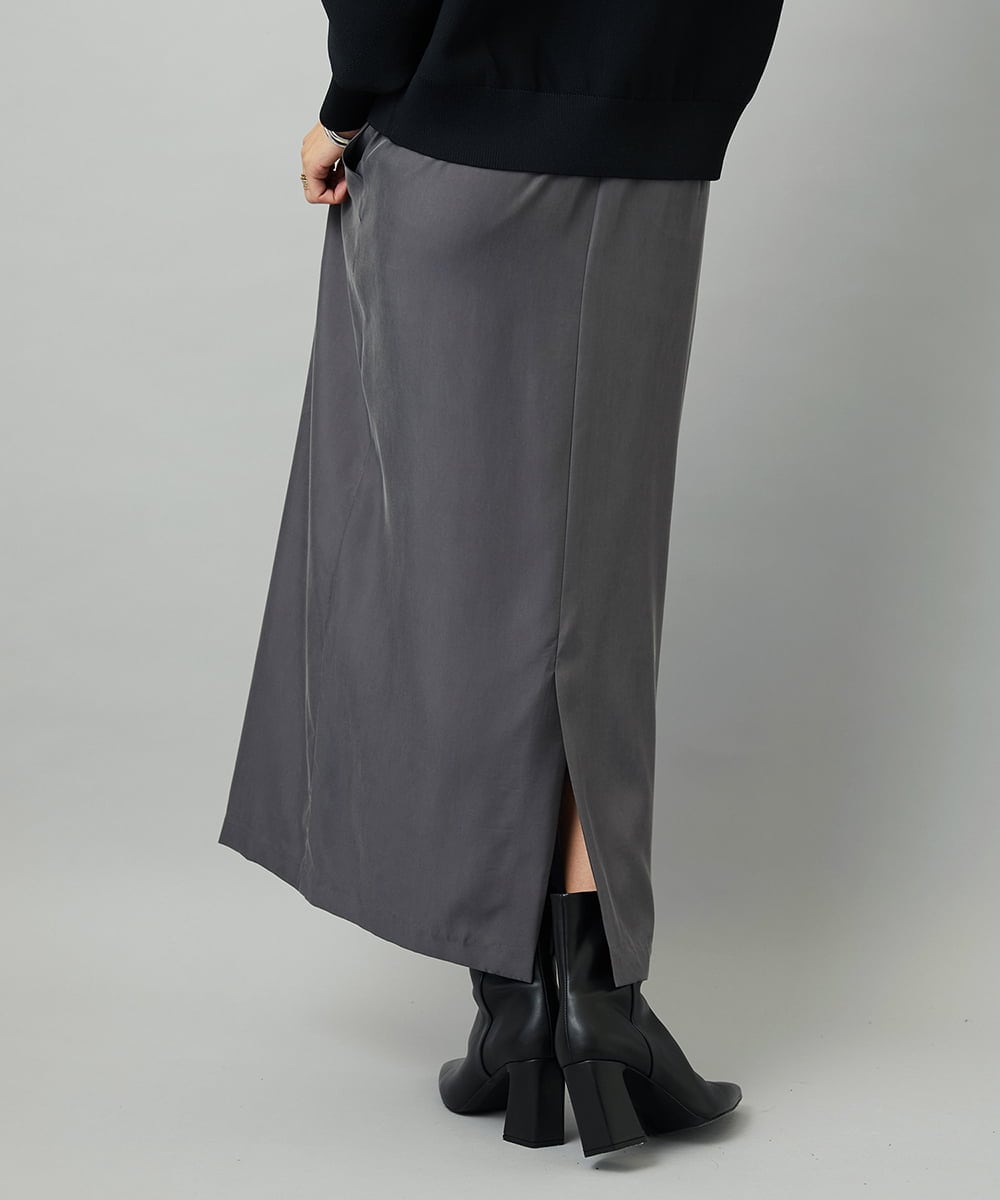 FMHJA21250 MICHEL KLEIN(ミッシェルクラン) [セットアップ対応]ナロースカート ダークグレー