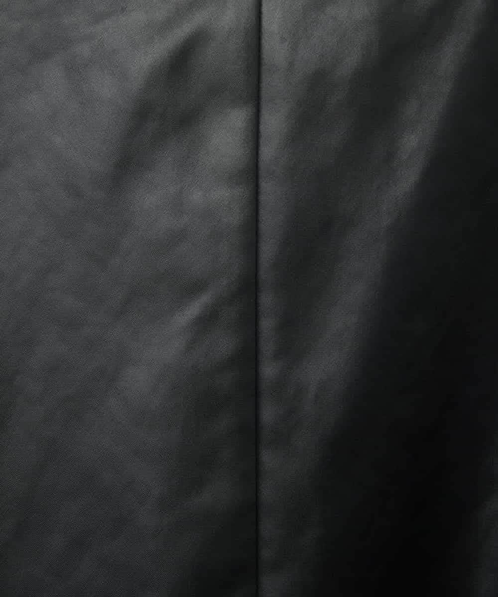 FMHJA33280 MICHEL KLEIN(ミッシェルクラン) フェイクレザーフレアスカート ブラック