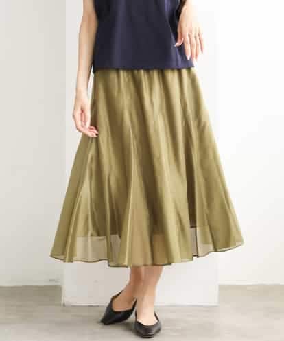 FMHJD02270 MICHEL KLEIN シアーフレアスカート