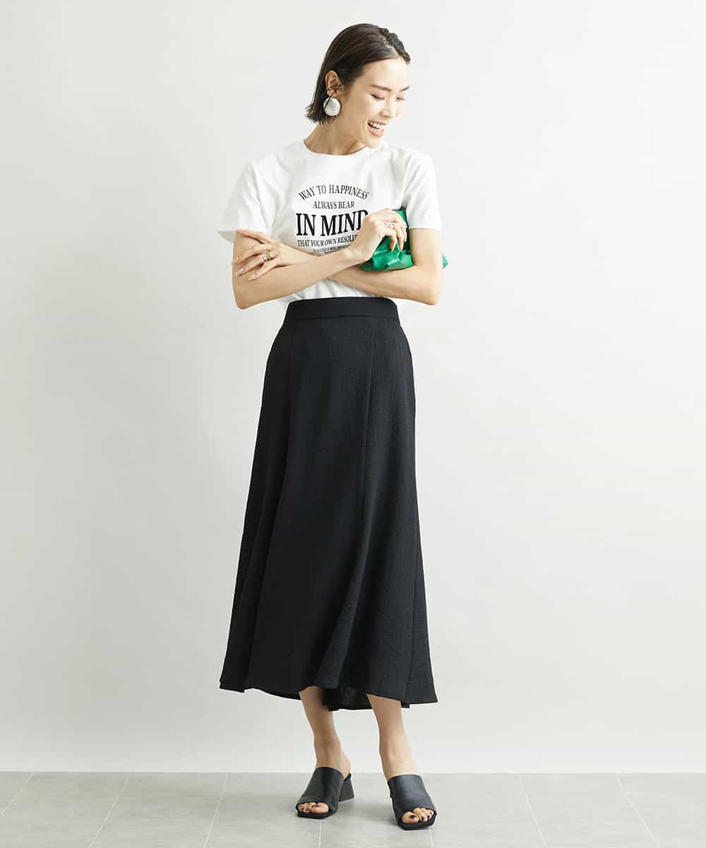 FMHJS12230 MICHEL KLEIN(ミッシェルクラン) [セットアップ対応]ミディ丈マーメイドスカート ブラック(94)