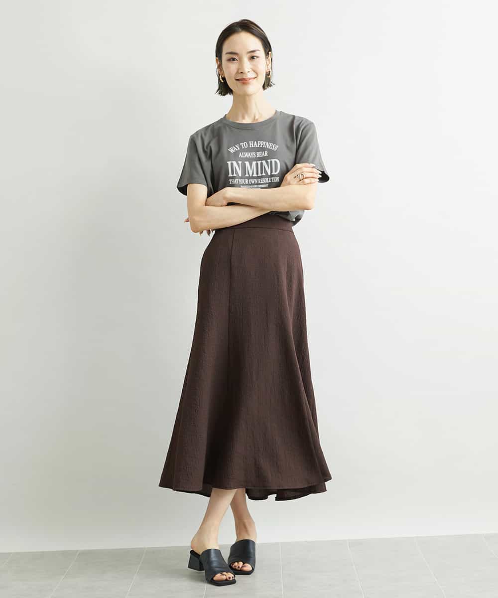 FMHJS12230 MICHEL KLEIN(ミッシェルクラン) [セットアップ対応]ミディ丈マーメイドスカート ブラック(94)