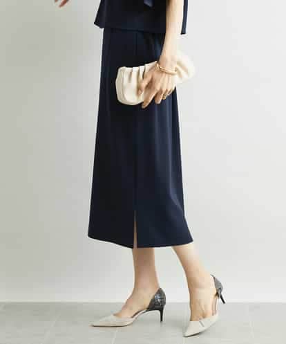 FMHJS13230 MICHEL KLEIN [セットアップ対応/機能素材]サイドスリットジャージーペンシルスカート
