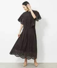 FMHJV01260 MICHEL KLEIN(ミッシェルクラン) [セットアップ対応]コットンスカラップレーススカート ブラック(94)