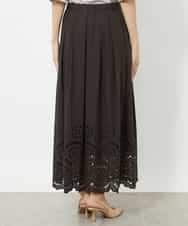 FMHJV01260 MICHEL KLEIN(ミッシェルクラン) [セットアップ対応]コットンスカラップレーススカート ブラック(94)