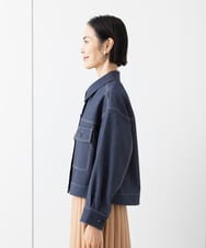 FMJAA02330 MICHEL KLEIN(ミッシェルクラン) デニムライクブルゾン インディゴ(58)