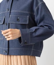 FMJAA02330 MICHEL KLEIN(ミッシェルクラン) デニムライクブルゾン インディゴ(58)