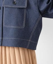 FMJAA02330 MICHEL KLEIN(ミッシェルクラン) デニムライクブルゾン インディゴ(58)