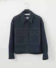 FMJAA02330 MICHEL KLEIN(ミッシェルクラン) デニムライクブルゾン インディゴ(58)