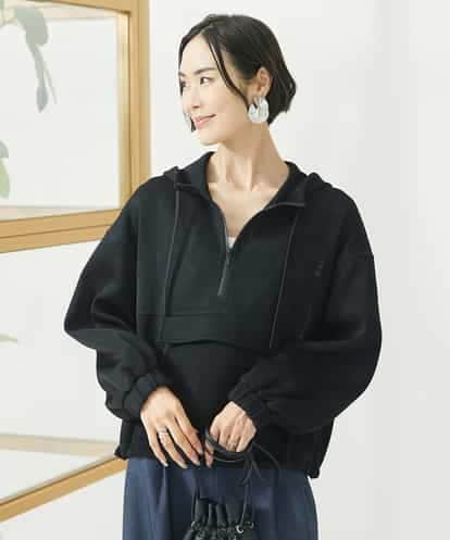 FMJAA22360 MICHEL KLEIN シアーメッシュダンボールアノラックパーカー