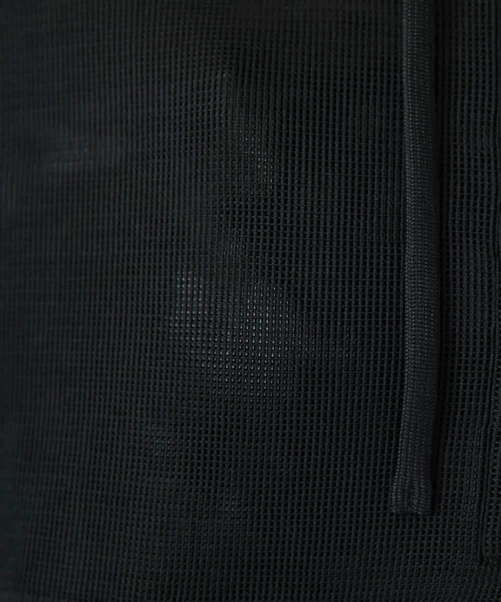 FMJAA22360 MICHEL KLEIN(ミッシェルクラン) シアーメッシュダンボールアノラックパーカー ブラック(94)