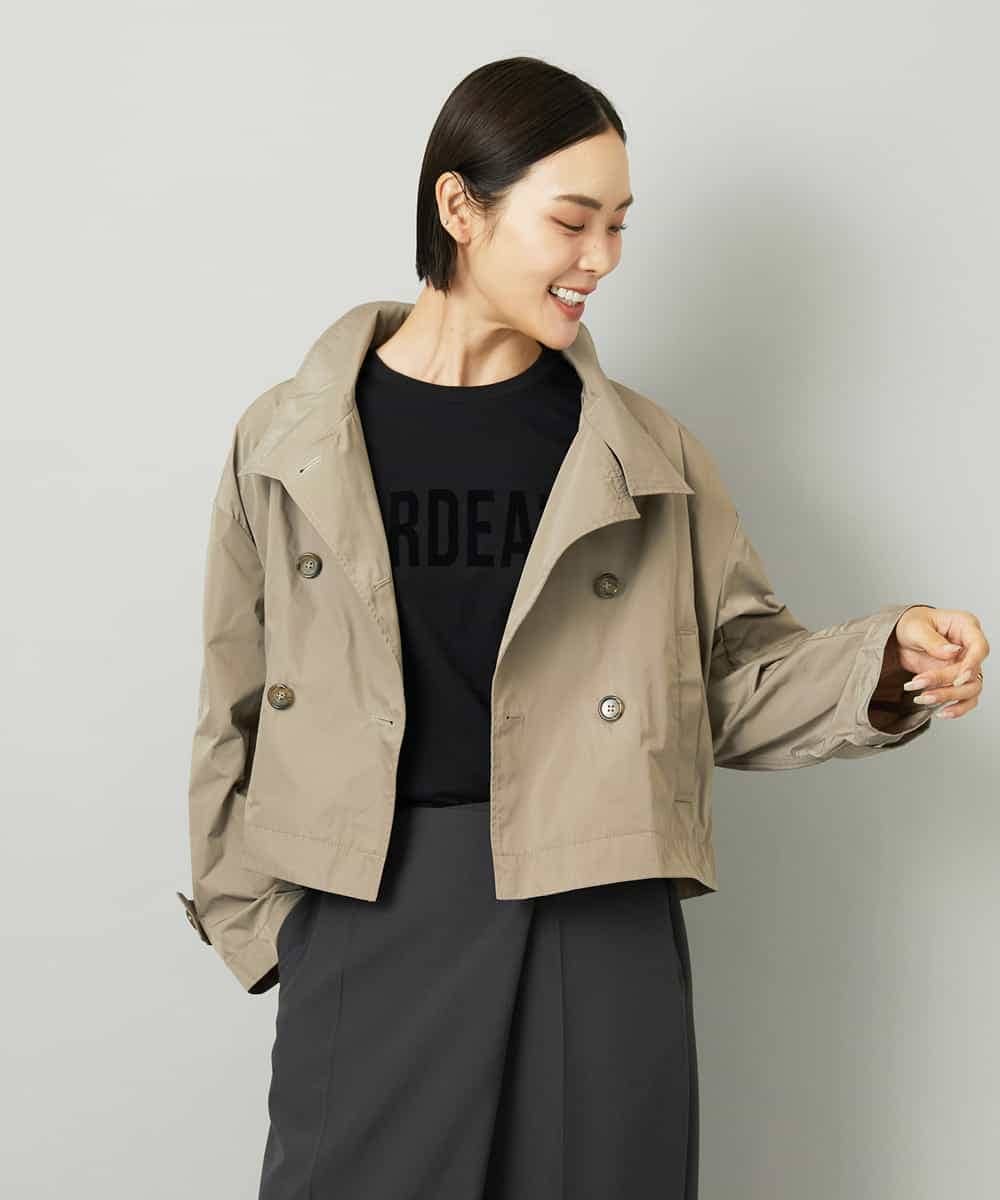 FMJAD11390 MICHEL KLEIN(ミッシェルクラン) スタンドカラーショートブルゾン ベージュ