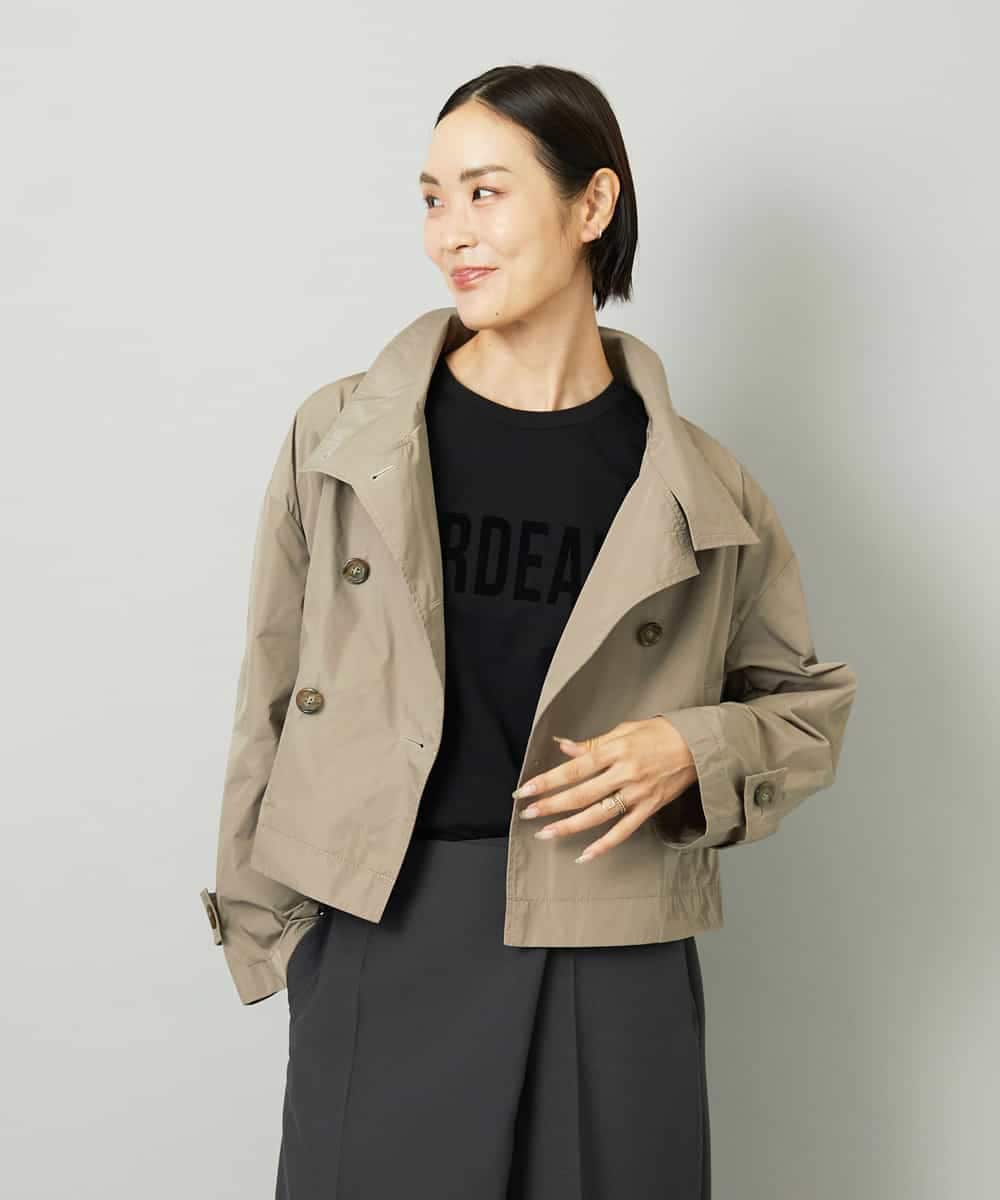 FMJAD11390 MICHEL KLEIN(ミッシェルクラン) スタンドカラーショートブルゾン ベージュ