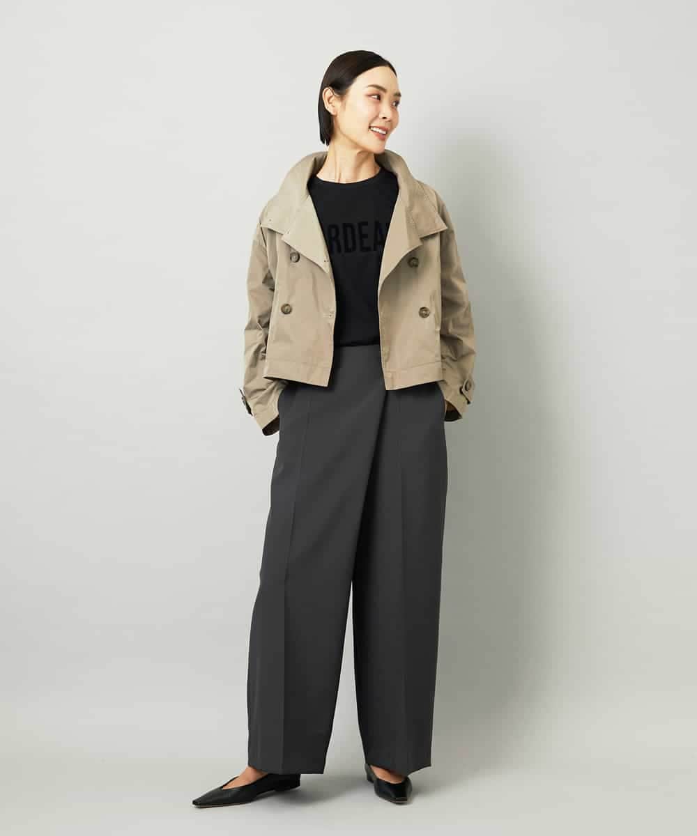 FMJAD11390 MICHEL KLEIN(ミッシェルクラン) スタンドカラーショートブルゾン ベージュ