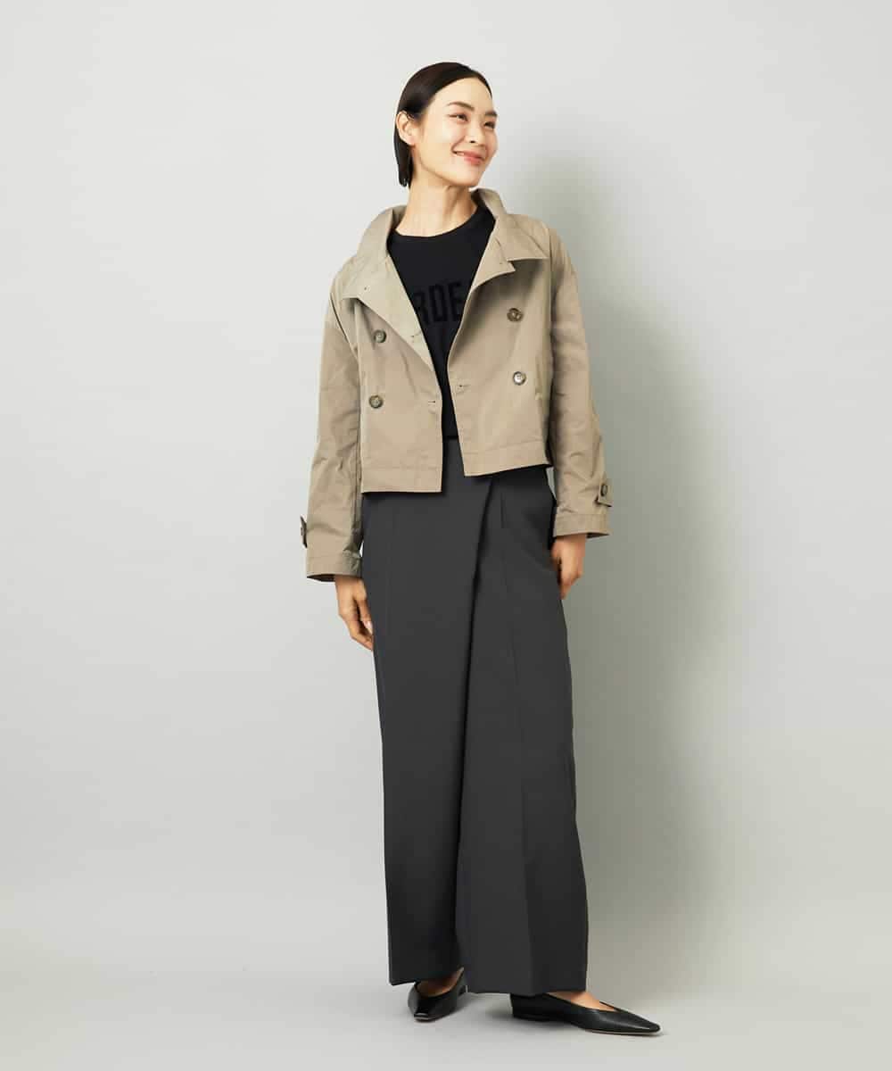 FMJAD11390 MICHEL KLEIN(ミッシェルクラン) スタンドカラーショートブルゾン ベージュ
